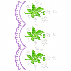 Flowers And Tree Embroidery Design 4